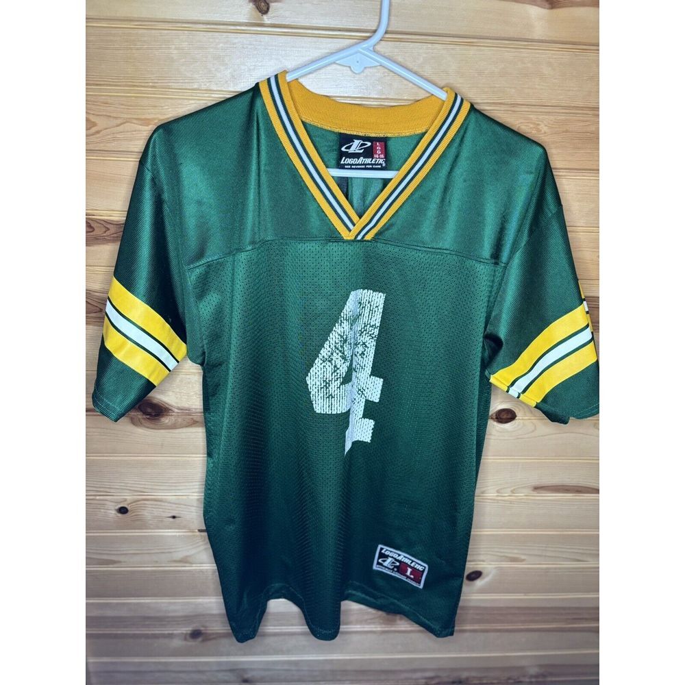 Vintage Logo Athletic Green Bay Packers Brett Favre‎ Jersey YOUTH Size L Large
